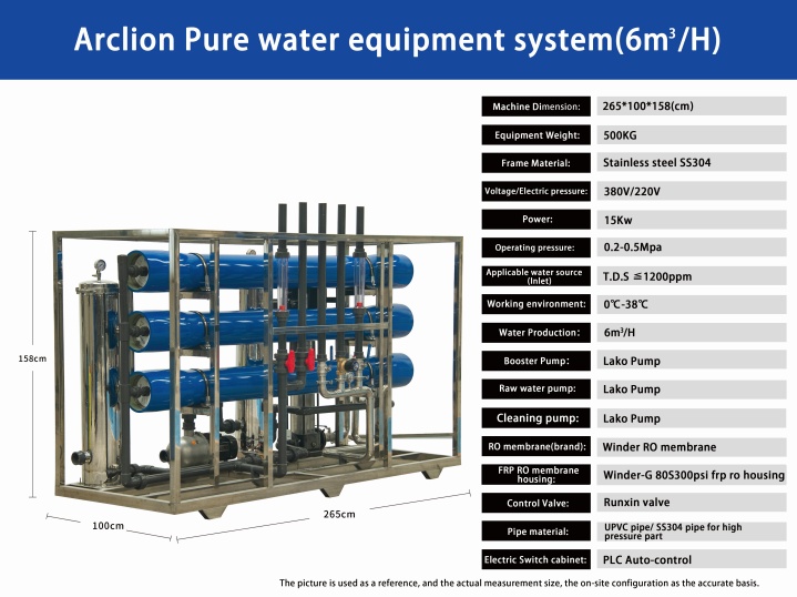 Arclion Pure water equipment system(6m³/H)