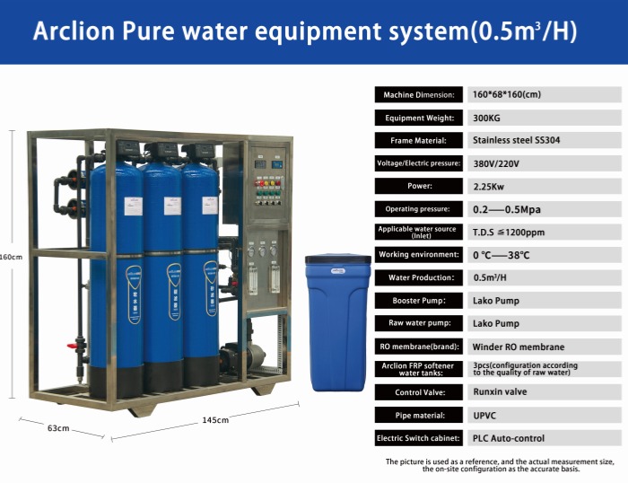 Arclion Pure Water Equipment System(0.5m³/H)