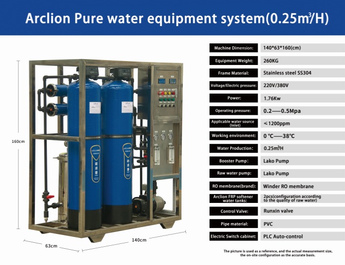 Arclion Pure Water Equipment System(0.25m³/H)
