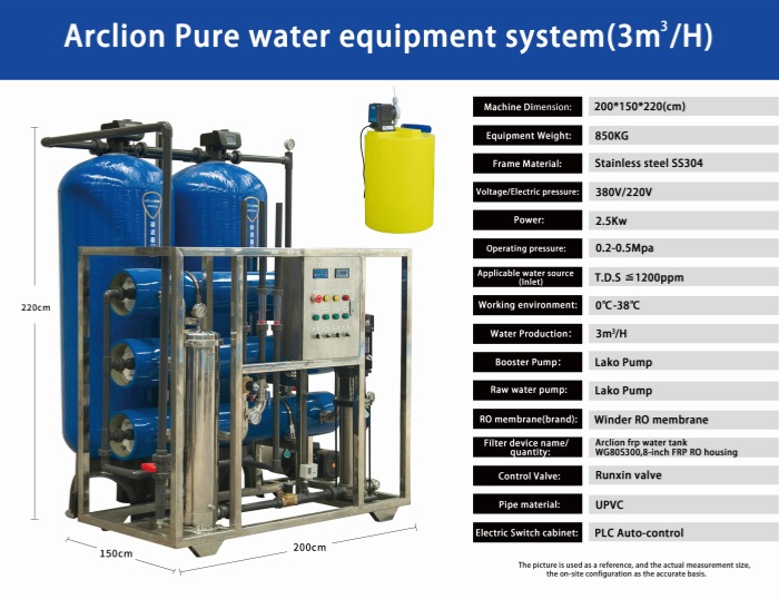 Arclion Pure Water Equipment System(3m³/H)